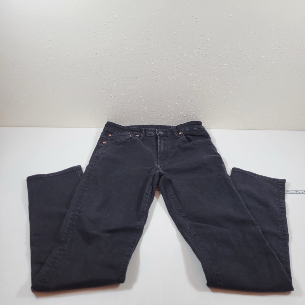 American Eagle Slim Straight Jeans Mens 31x34 Black Excellent Airflex+ Denim
